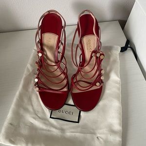 Authentic Gucci Aneta strappy heels sandals